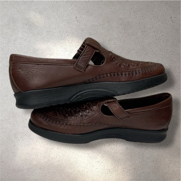 Vintage Dexter Walk Mocs Leather Mules Clogs Comfort USA Boho - Picture 6 of 10